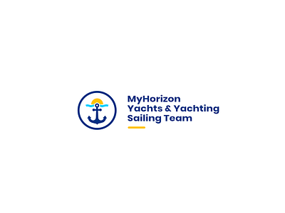 Myhorizon blue branding creative design logo vector