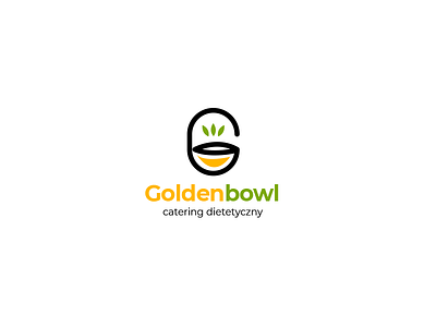 Golden bowl branding creative design logo vector