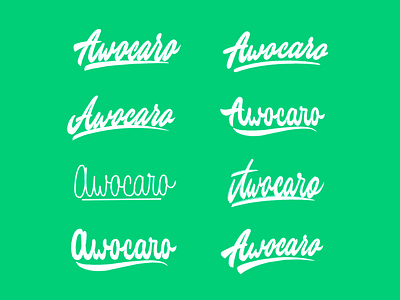 Awocaro - Lettering Logo Sketches for car rent website branding calligraphy clothing design fashion font free hand lettering identity lettering logo logotype mark packaging script sketches streetwear type typo typography