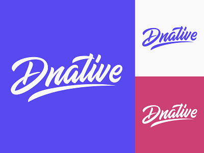 Dnative - Logo for blog about social media marketing branding calligraphy clothing design fashion font free hand lettering identity lettering logo logotype mark packaging script sketches streetwear type typo typography