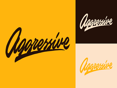Aggressive - Lettering Logo Sketch for clothing brand branding calligraphy clothing design fashion font free hand lettering identity lettering logo logotype mark packaging script sketches streetwear type typo typography