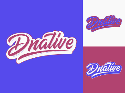 Dnative - Logo for blog about social media marketing branding calligraphy clothing design fashion font free hand lettering identity lettering logo logotype mark packaging script sketches streetwear type typo typography