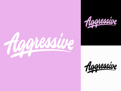 Aggressive - T-Shirt Lettering Print for Accessories Brand branding calligraphy clothing design fashion font free hand lettering identity lettering logo logotype mark packaging script sketches streetwear type typo typography