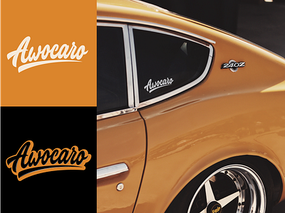 Awocaro - Lettering Logo for car rent website branding calligraphy clothing design fashion font free hand lettering identity lettering logo logotype mark packaging script sketches streetwear type typo typography