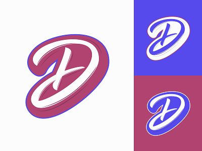 Dnative - Symbol "D" for blog about social media marketing branding calligraphy clothing design fashion font free hand lettering identity lettering logo logotype mark packaging script sketches streetwear type typo typography