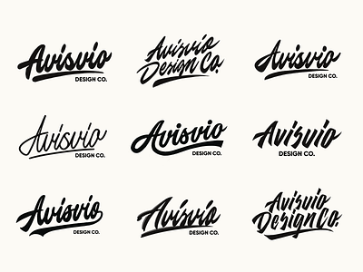 Avisvio - Lettering Logo Sketches Collection for Design Studio