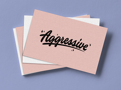 Aggressive - Lettering Print for Accessories Brand branding calligraphy clothing design fashion font free hand lettering identity lettering logo logotype mark packaging script sketches streetwear type typo typography