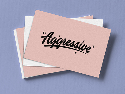 Aggressive -  Lettering Print for Accessories Brand