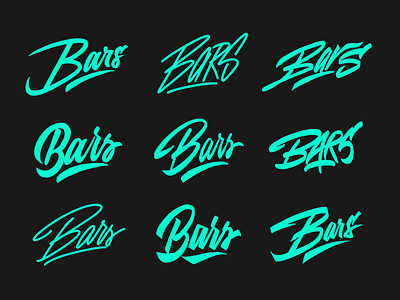 Bars Collection - Logo Sketches for Clothing Brand from London branding calligraphy clothing design fashion font free hand lettering identity lettering logo logotype mark packaging script sketches streetwear type typo typography