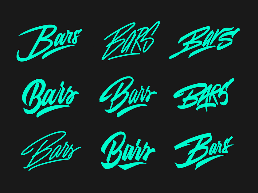 Bars Collection - Logo Sketches for Clothing Brand from London by ...