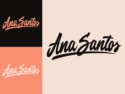 Ana Santos - Logo for UX-consultant form Portugal branding calligraphy clothing design fashion font free hand lettering identity lettering logo logotype mark packaging script sketches streetwear type typo typography