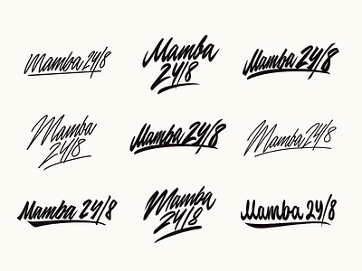 Mamba 24/8 - Print for Clothing Brand from Alpharetta, GA branding calligraphy clothing design fashion font free hand lettering identity lettering logo logotype mark packaging script sketches streetwear type typo typography