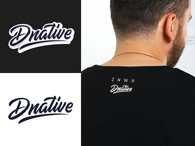 Dnative - Logo for blog about social media marketing branding calligraphy clothing design fashion font free hand lettering identity lettering logo logotype mark packaging script sketches streetwear type typo typography