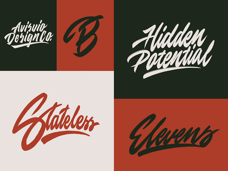 Lettering Logo Sketches Collection by Yevdokimov on Dribbble