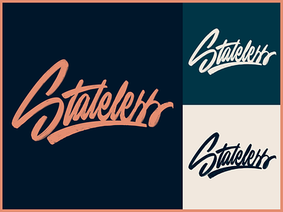 Stateless - Lettering Logo Sketch for Streetwear Brand branding calligraphy clothing design fashion font free hand lettering identity lettering logo logotype mark packaging script sketches streetwear type typo typography