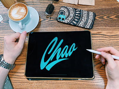 Chao - Logo Sketch for Streetwear Brand from Miami branding calligraphy clothing design fashion font free hand lettering identity lettering logo logotype mark packaging script sketches streetwear type typo typography