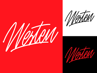 Westen - Lettering Logo Sketches for YouTube blogger