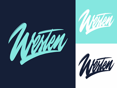 Westen - Lettering Logo Sketches for YouTube blogger branding calligraphy clothing design fashion font free hand lettering identity lettering logo logotype mark packaging script sketches streetwear type typo typography