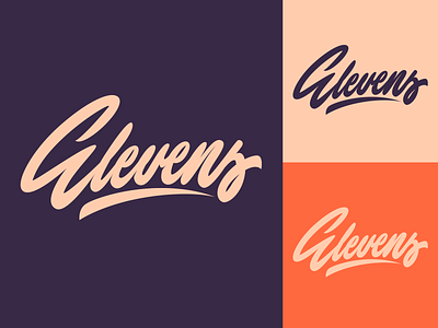 Elevens - Lettering Logo for Soccer Brand branding calligraphy clothing design fashion font free hand lettering identity lettering logo logotype mark packaging script sketches streetwear type typo typography