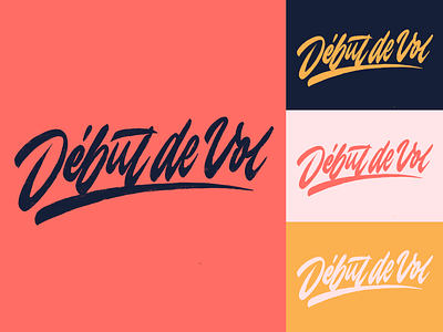 Début de Vol - Logo Sketch for premium upscale brand branding calligraphy clothing design fashion font free hand lettering identity lettering logo logotype mark packaging script sketches streetwear type typo typography