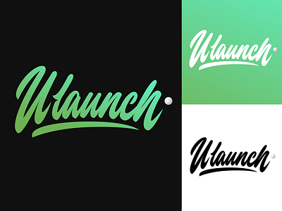 ULaunch - Lettering Logo for Fitness training program branding calligraphy clothing design fashion font free hand lettering identity lettering logo logotype mark packaging script sketches streetwear type typo typography