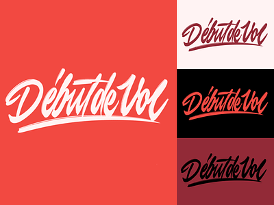 Début de Vol - Logo Sketch for premium upscale brand branding calligraphy clothing design fashion font free hand lettering identity lettering logo logotype mark packaging script sketches streetwear type typo typography