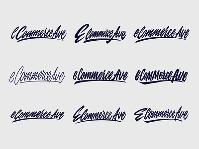 eCommerce Ave - Logo Sketches for Lifestyle Brand from Ohio branding calligraphy clothing design fashion font free hand lettering identity lettering logo logotype mark packaging script sketches streetwear type typo typography