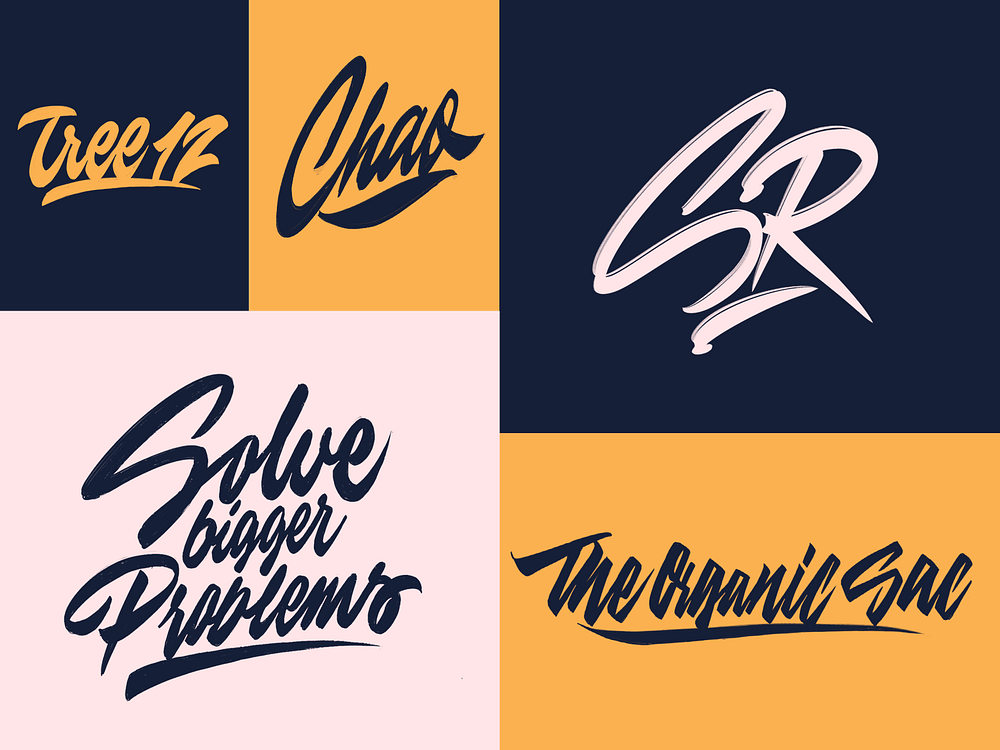 Lettering Logotypes Collection by Yevdokimov on Dribbble