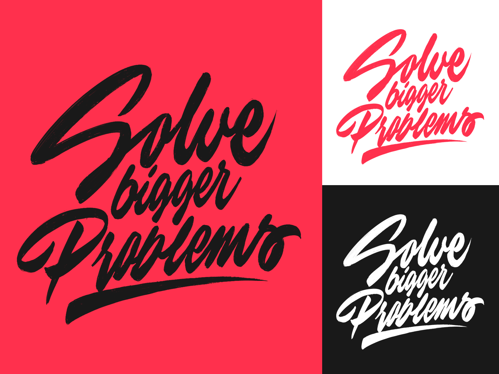 solve-bigger-problems-lettering-sketch-for-cmox-by-yevdokimov-on-dribbble