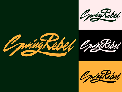 Swing Rebel - Lettering Logo sketches for Clothing Brand branding calligraphy clothing design fashion font free hand lettering identity lettering logo logotype mark packaging script sketches streetwear type typo typography