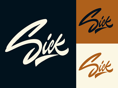 Sick -  Lettering Logo sketches for Clothing Brand