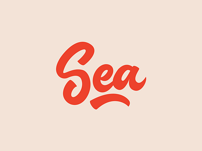Sea Logo calligraphy font free hand lettering lettering logo logotype script sketch sketches type typography