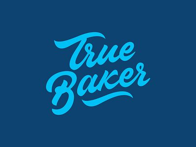 True Baker - Logo for Bakery baker branding calligraphy free hand lettering identity lettering logo logotype sketches typo typography