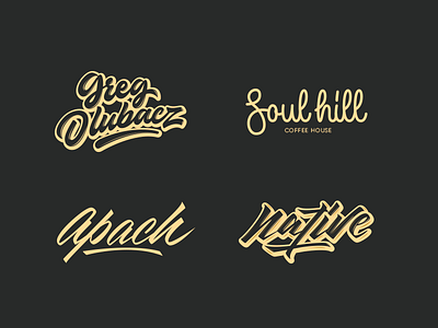 Logos Collection branding calligraphy clothing coffee design font free hand lettering identity lettering logo logotype script sketch sketches streetwear type typo typography