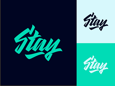 Stay - Logo for Clothing Brand branding calligraphy clothing design font free hand lettering identity lettering logo logotype mark packaging script sketch sketches streetwear type typo typography