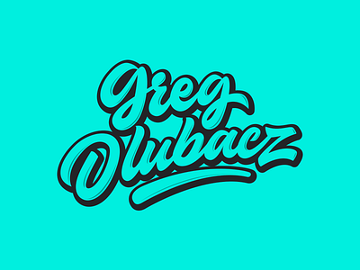 Greg Dlubacz - Logo for Designer branding calligraphy clothing design font free hand lettering identity lettering logo logotype mark packaging script sketch sketches streetwear type typo typography