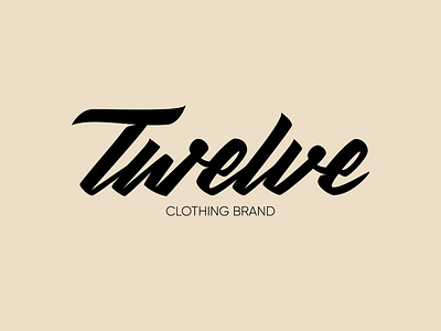 Twelve - Logo for Clothing Brand branding calligraphy clothing design font free hand lettering identity lettering logo logotype mark packaging script sketch sketches streetwear type typo typography