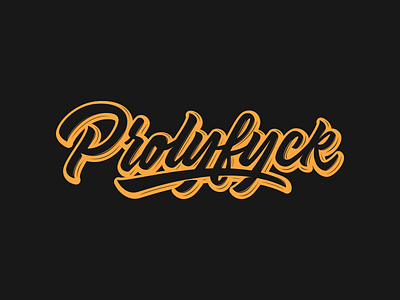 Prolyfyck - Logo for Clothing Brand branding calligraphy clothing design font free hand lettering identity lettering logo logotype mark packaging script sketch sketches streetwear type typo typography