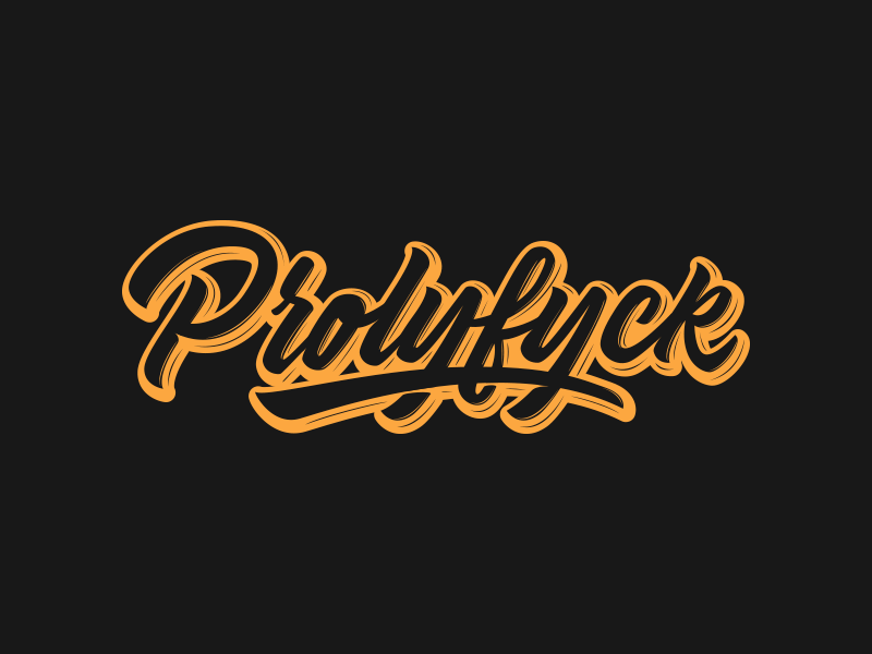 Prolyfyck - Logo for Clothing Brand packaging mark clothing streetwear design typo identity branding sketch sketches type script font typography logotype logo lettering free hand lettering calligraphy