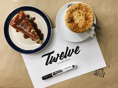 Twelve - Sketch for Clothing Brand branding calligraphy clothing design font free hand lettering identity lettering logo logotype mark packaging script sketch sketches streetwear type typo typography