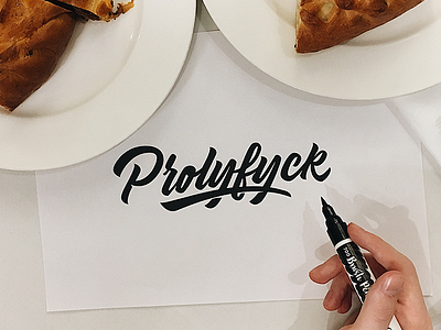 Prolyfyck - Logo Sketch for Clothing Brand branding calligraphy clothing design font free hand lettering identity lettering logo logotype mark packaging script sketch sketches streetwear type typo typography