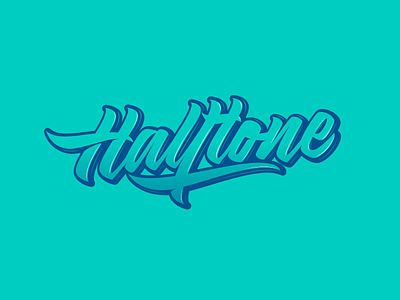 Halftone - Logo for Design Studio branding calligraphy clothing design font free hand lettering identity lettering logo logotype mark packaging script sketch sketches streetwear type typo typography