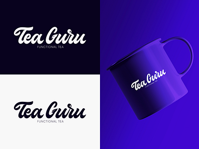 Tea Guru - Logo for Tea Brand branding calligraphy clothing design font free hand lettering identity lettering logo logotype mark packaging script sketch sketches streetwear type typo typography