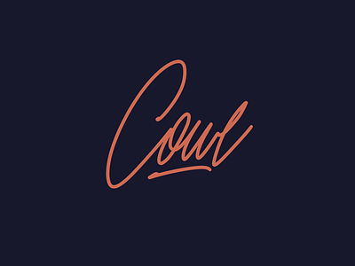 Coul - Personal Logo Sketch branding calligraphy clothing design fashion font free hand lettering identity lettering logo logotype mark packaging script sketches streetwear type typo typography