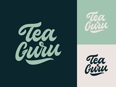 Tea Guru - Logo for Tea Brand branding calligraphy clothing design fashion font free hand lettering identity lettering logo logotype mark packaging script sketches streetwear type typo typography