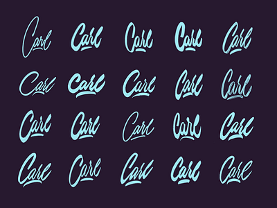 Carl - Personal Logo Sketches branding calligraphy clothing design fashion font free hand lettering identity lettering logo logotype mark packaging script sketches streetwear type typo typography