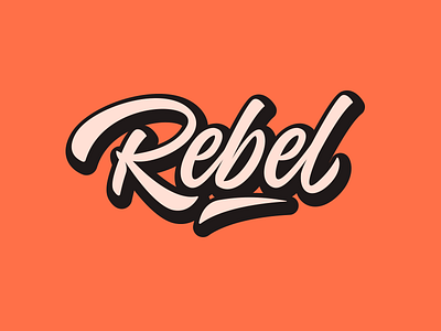 Rebel - Personal Logo branding calligraphy clothing design fashion font free hand lettering identity lettering logo logotype mark packaging script sketches streetwear type typo typography