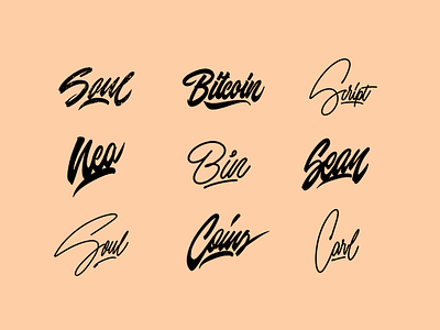 Lettering Sketches Collection branding calligraphy clothing design font free hand lettering identity lettering logo logotype script sketches streetwear type typo typography