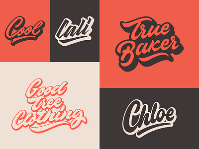 Some Lettering Logos branding calligraphy clothing design fashion font free hand lettering identity lettering logo logotype mark packaging script sketches streetwear type typo typography