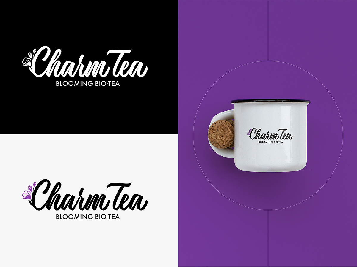 Charm Tea - Logo for Tea Brand from Berlin by Yevdokimov on Dribbble